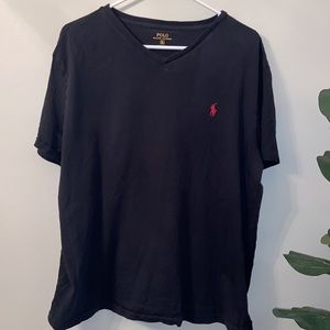 Men’s Ralph Lauren polo black v neck tee shirt